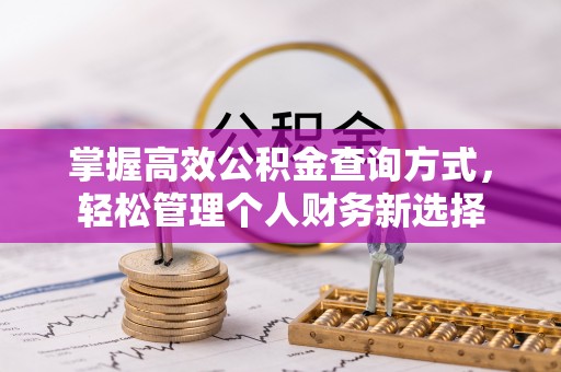 墨竹工卡掌握高效公积金查询方式，轻松管理个人财务新选择