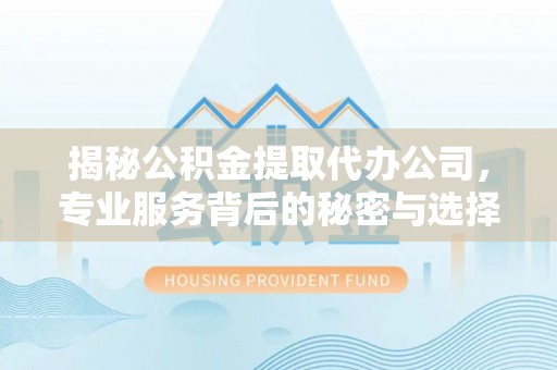 墨竹工卡揭秘公积金提取代办公司，专业服务背后的秘密与选择指南