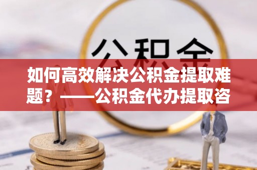 墨竹工卡如何高效解决公积金提取难题？——公积金代办提取咨询服务全解析